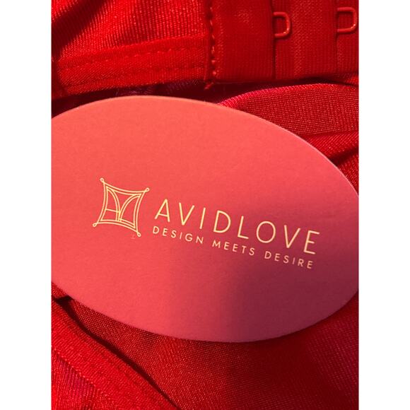 NWT AvidLove 2 Piece Red Lingerie Set with Apron Size 2XL - Picture 4 of 5